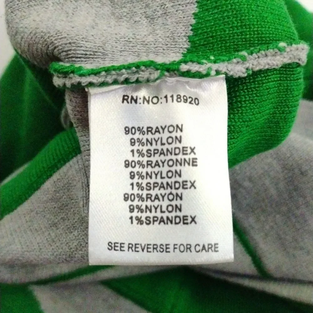 Lucy & Co. Green and Gray Sweater Mini Skirt Size M/L NWT